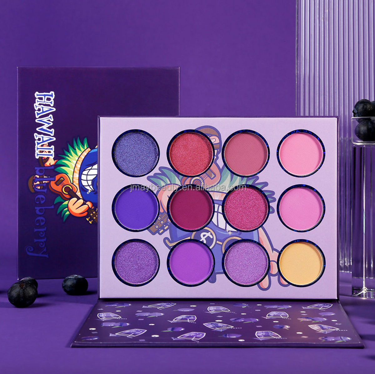 12-Color Luxury Eyeshadow Palette – Private Label Pressed Powder Makeup for Wholesale & Resale
