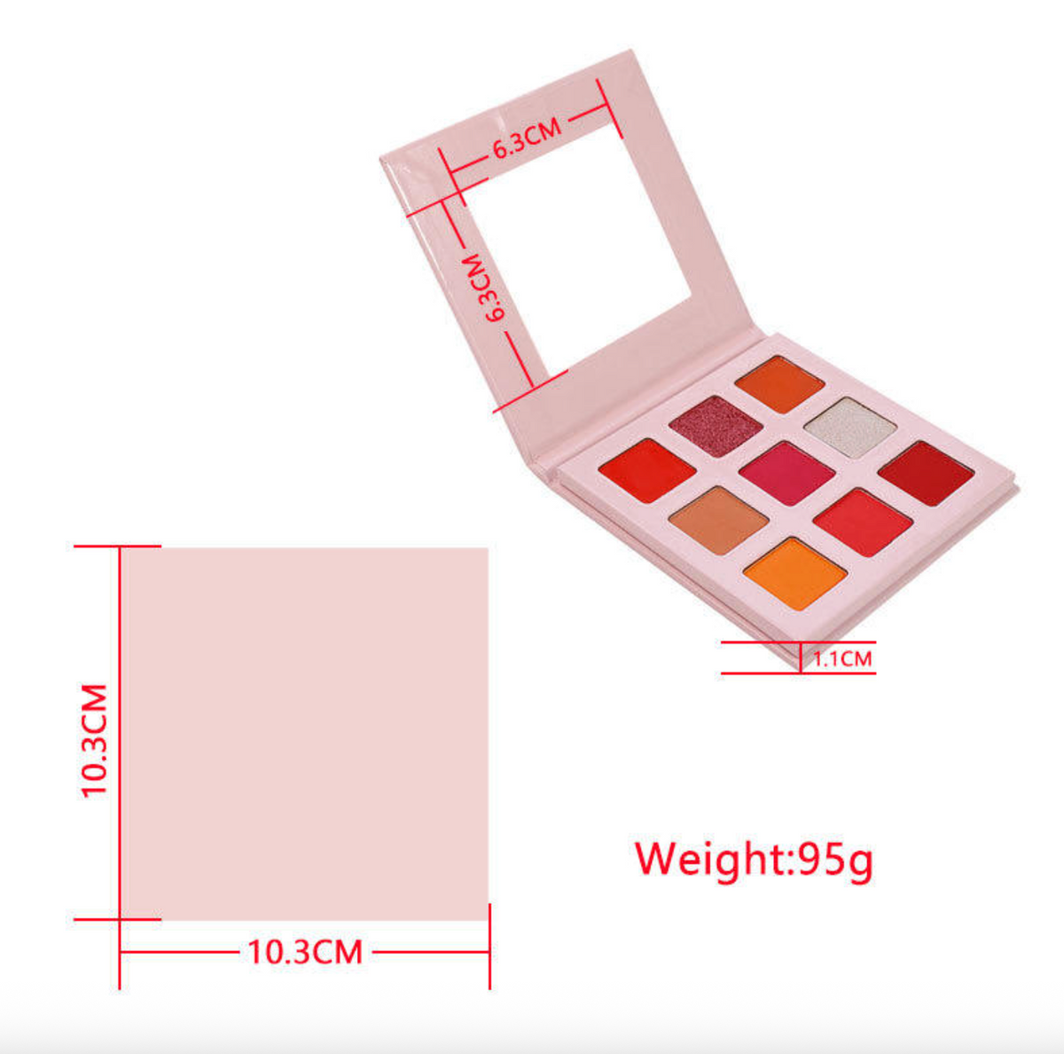 Nude Glitter Eyeshadow Palette – Highly Pigmented Waterproof Private Label Makeup for Wholesale