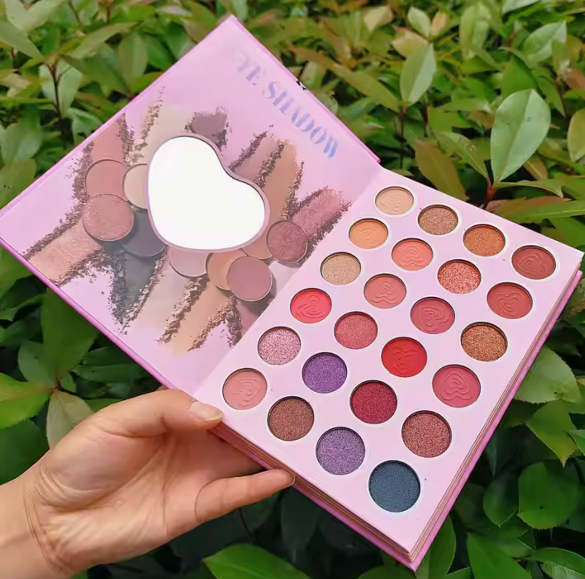 43-Color Makeup Palette with Mirror – Matte & Shimmer Face and Eye Makeup Book-Style Kit