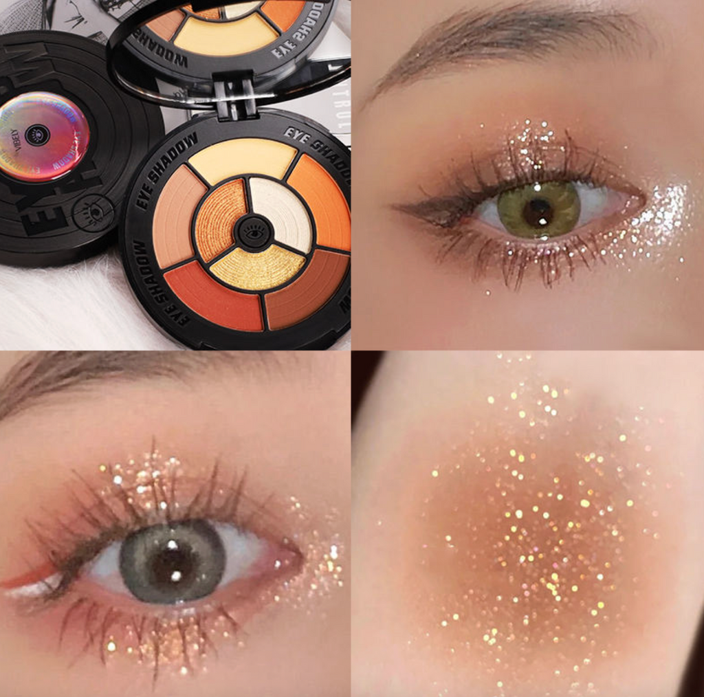 8-Color Nude Glitter Eyeshadow Palette – High-Pigment Fashion Makeup Set for Women