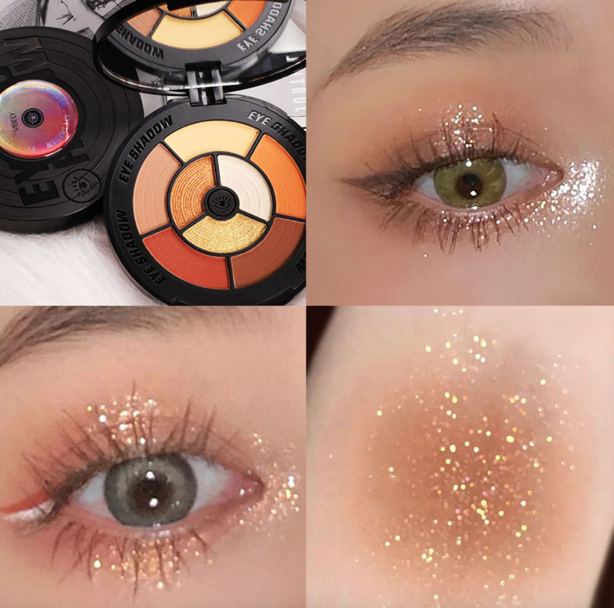 8-Color Nude Glitter Eyeshadow Palette – High-Pigment Fashion Makeup Set for Women