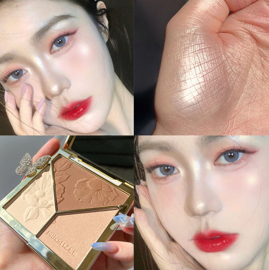 3-in-1 Highlight Contour Palette – Matte & Shimmer Powder Cream Concealer Corrector OEM Makeup