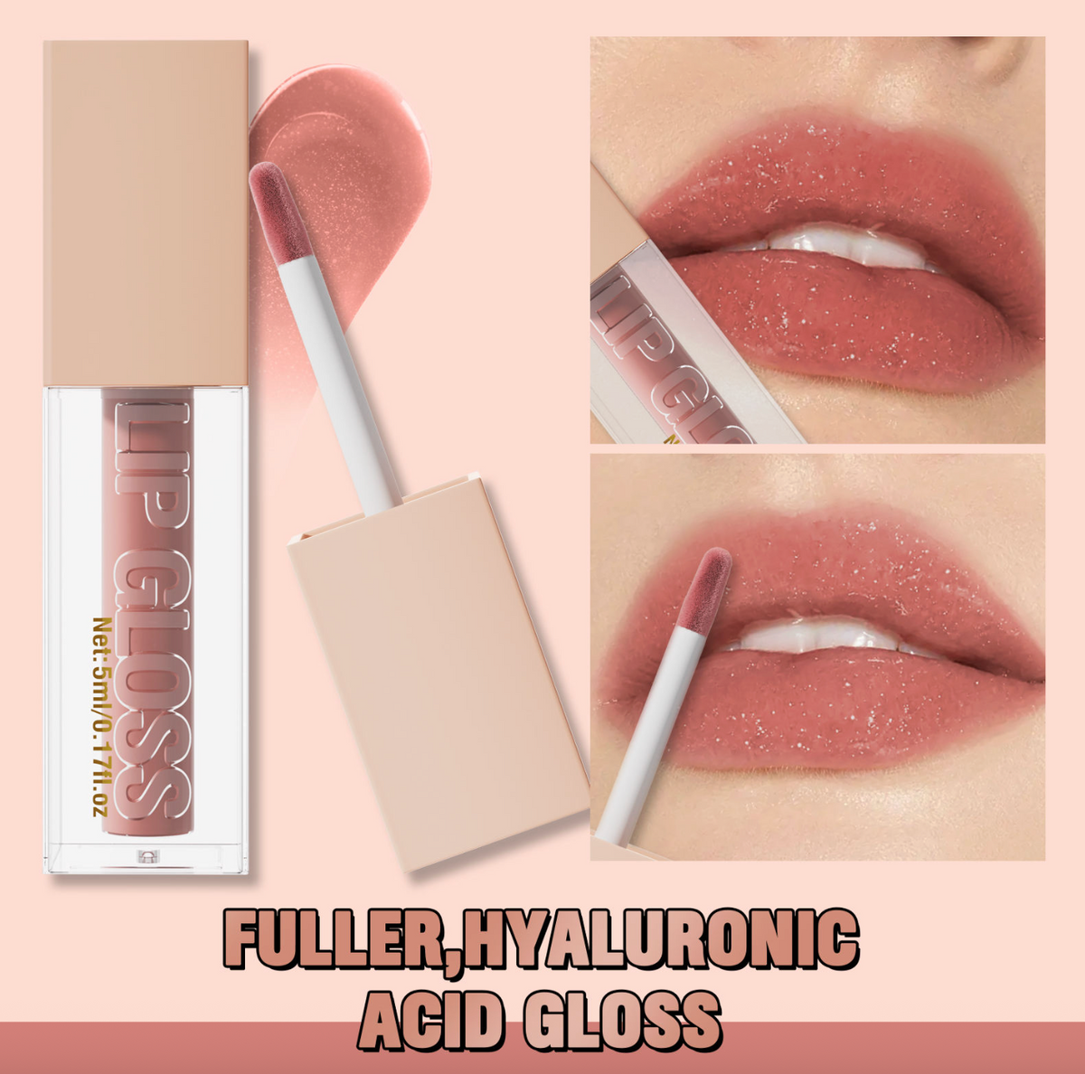 5ml Waterproof Lip Gloss – High-Shine Mineral Liquid Lip Oil with Long-Lasting Lip Stain & Custom Logo