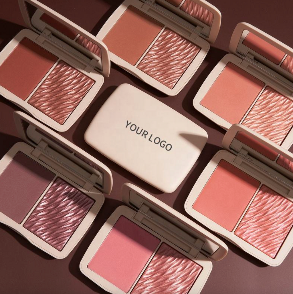 OEM Vegan Blush Palette – Matte & Shimmer Two-Tone Waterproof Cheek Tint Private Label Makeup