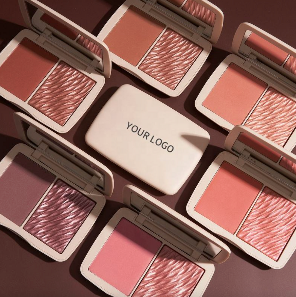 OEM Vegan Blush Palette – Matte & Shimmer Two-Tone Waterproof Cheek Tint Private Label Makeup