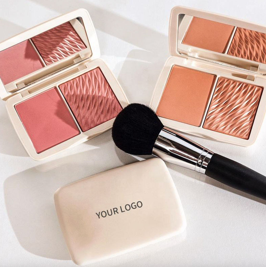OEM Vegan Blush Palette – Matte & Shimmer Two-Tone Waterproof Cheek Tint Private Label Makeup