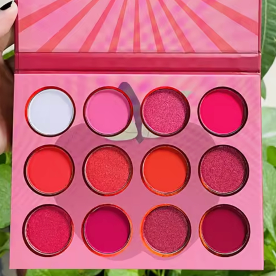 12-Color Luxury Eyeshadow Palette – Private Label Pressed Powder Makeup for Wholesale & Resale