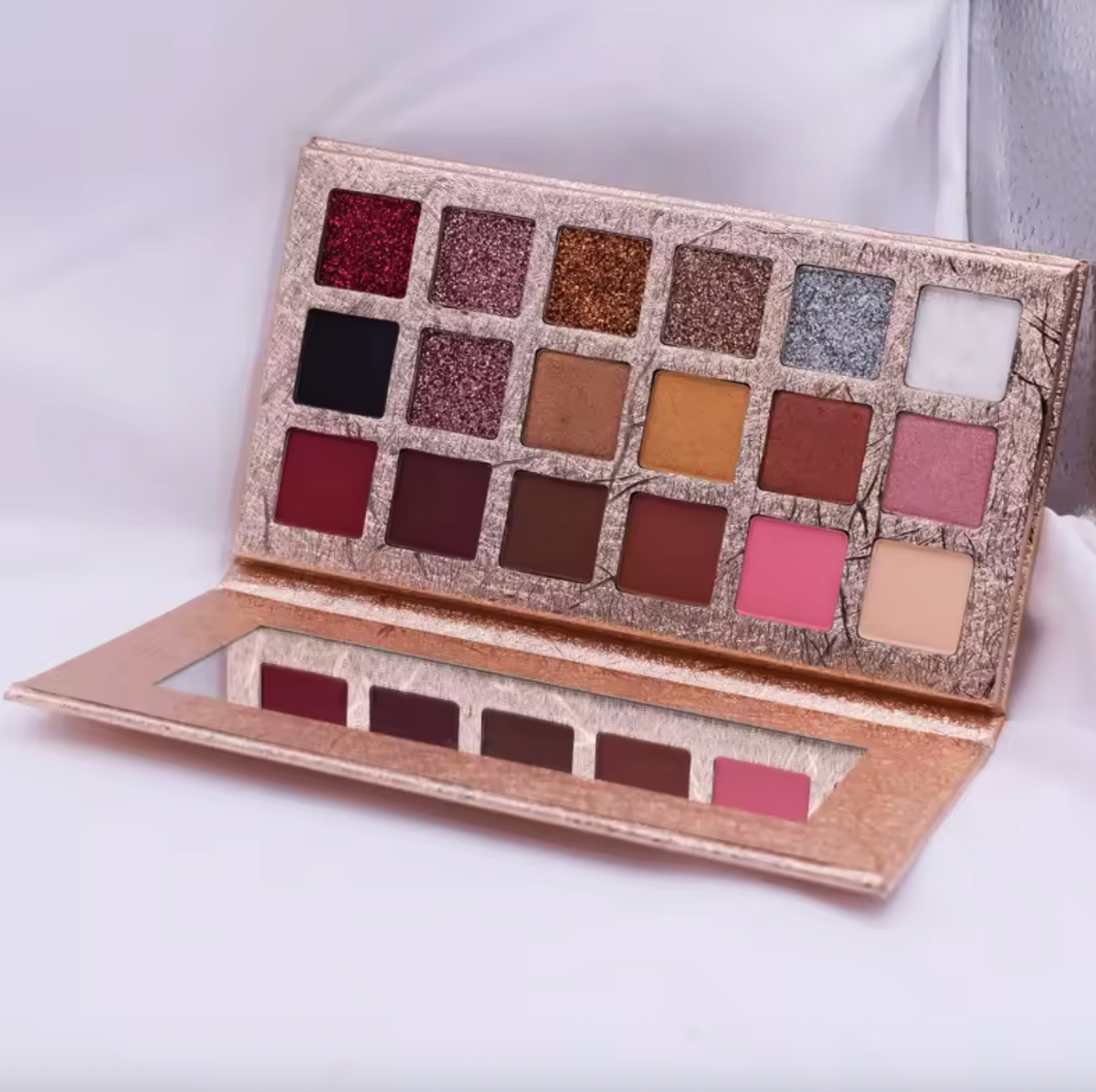 Custom Logo Pink Blush & Contour Palette – Vegan Pressed Powder Private Label Makeup