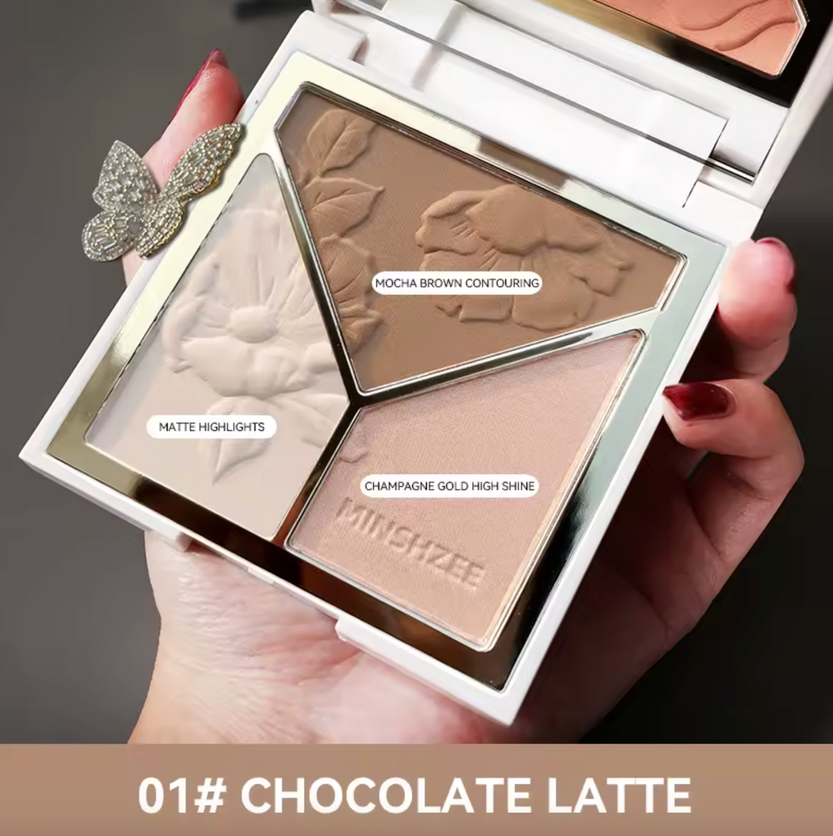 3-in-1 Highlight Contour Palette – Matte & Shimmer Powder Cream Concealer Corrector OEM Makeup