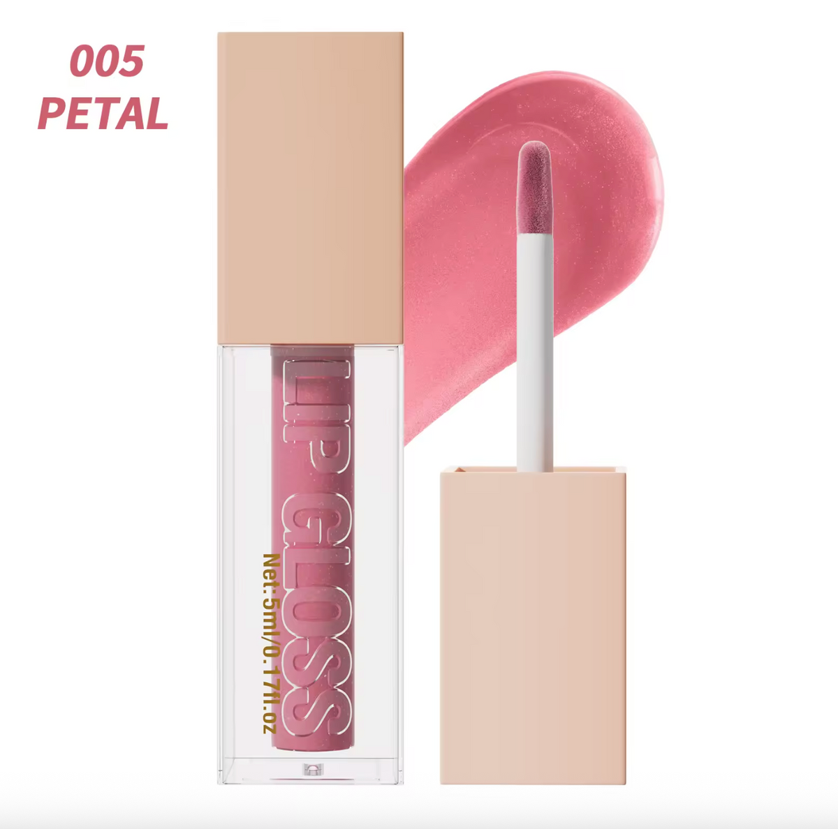 5ml Waterproof Lip Gloss – High-Shine Mineral Liquid Lip Oil with Long-Lasting Lip Stain & Custom Logo